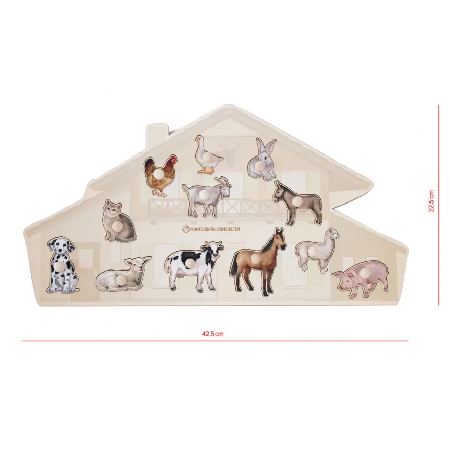 Puzzle Bauernhoftiere aus Holz