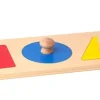 Puzzlebrett mit Quadrat, Kreis und Dreieck