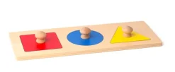 Puzzlebrett mit Quadrat, Kreis und Dreieck