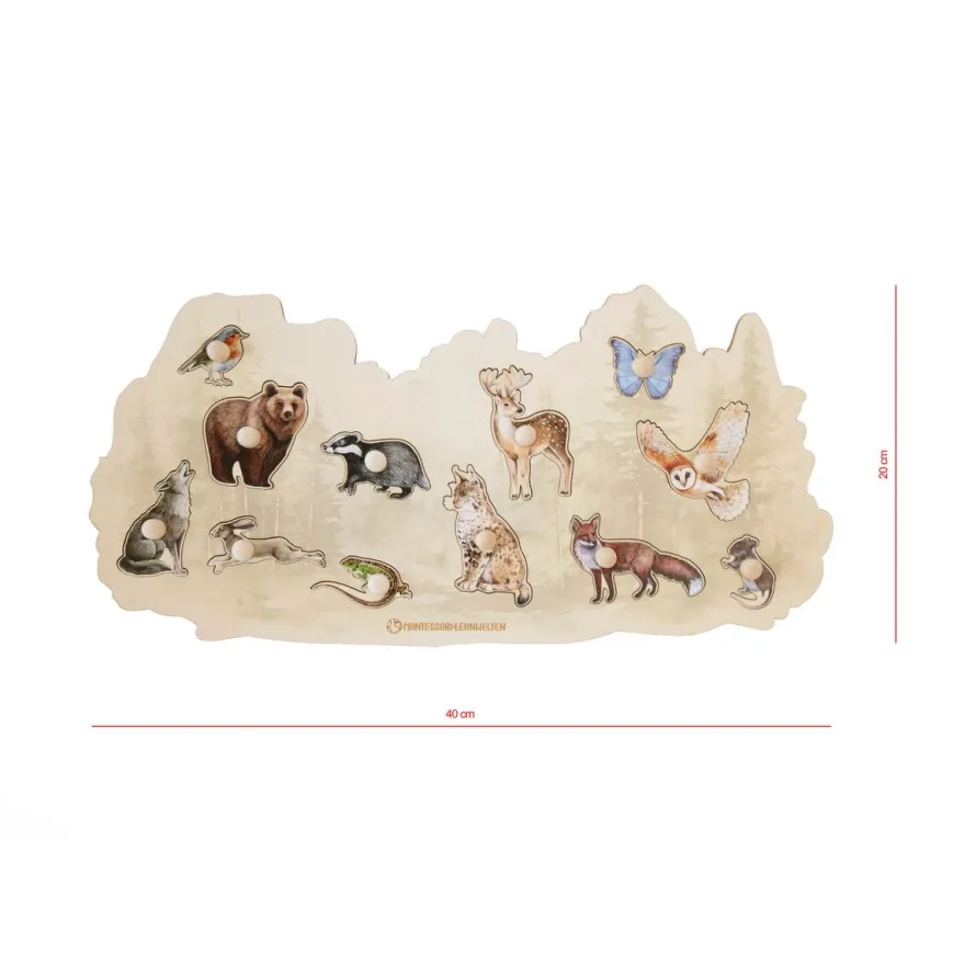 Puzzle Wildtiere aus Holz