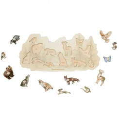 Puzzle Wildtiere aus Holz