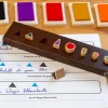 Set: Wortartenstempel aus Holz mit 9 Stempelkissen