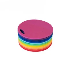 12 Sitzmatten mit Tasche - Regenbogenfarben