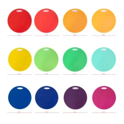 12 Sitzmatten mit Tasche - Regenbogenfarben