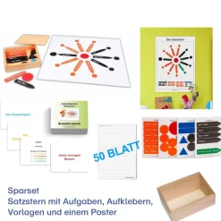 Sparset: Satzstern mit Übungen, Aufklebern, Formularen und Lernposter