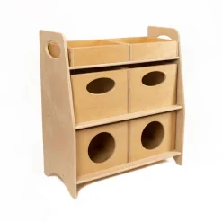 Spielzugregal aus Holz mit Schubladen - Premiumqualität