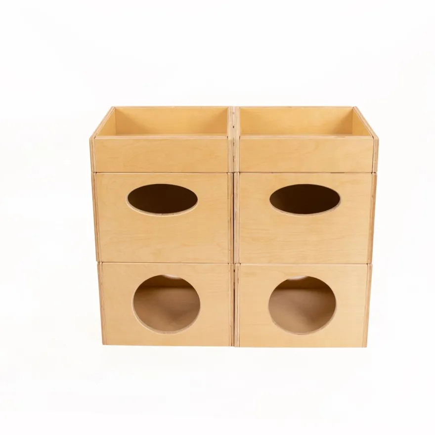 Spielzugregal aus Holz mit Schubladen - Premiumqualität