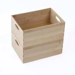Stapelkiste aus Bambus, 32,5 x 24,5 x 15 cm