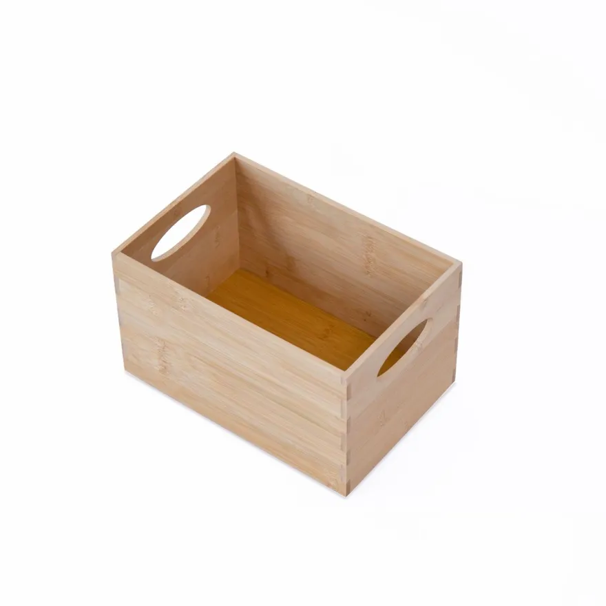Stapelkiste aus Bambus, 24,5 x 16,5 x 15 cm