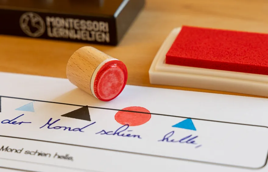 9 Stempelkissen für die Wortartenstempel