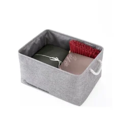 Stoffbox in Leinenoptik XL 45 x 35 x 25 cm