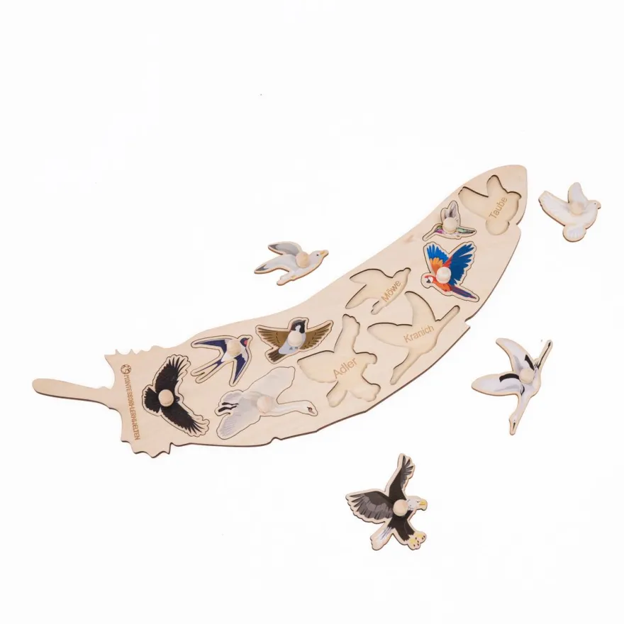 Vogel-Puzzle aus Holz