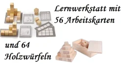 Würfelgebäude Lernwerkstatt - Holzwürfel und Baupläne zum Nachbauen