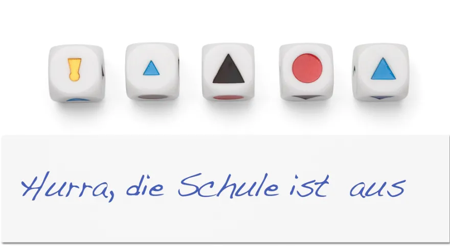 Würfel mit Wortartensymbolen, 10 Stück