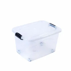 12 x XL Aufbewahrungsbox mit Deckel - stapelbar und rollbar