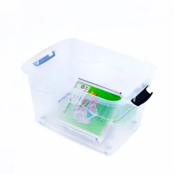 12 x XL Aufbewahrungsbox mit Deckel - stapelbar und rollbar