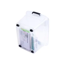12 x XL Aufbewahrungsbox mit Deckel - stapelbar und rollbar